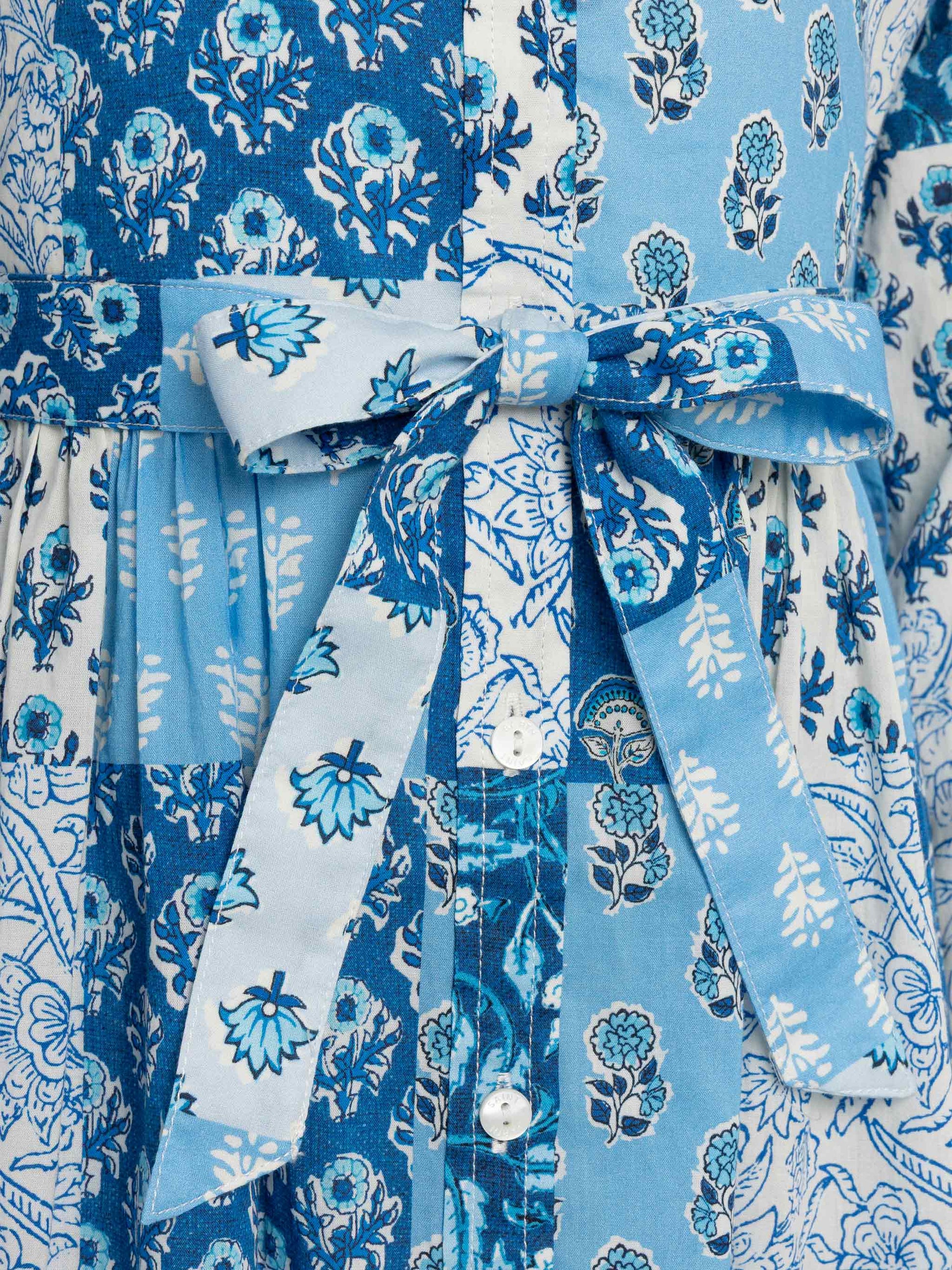 Philipa Jr long shirt dress with flower patch print - MC2 Saint Barth