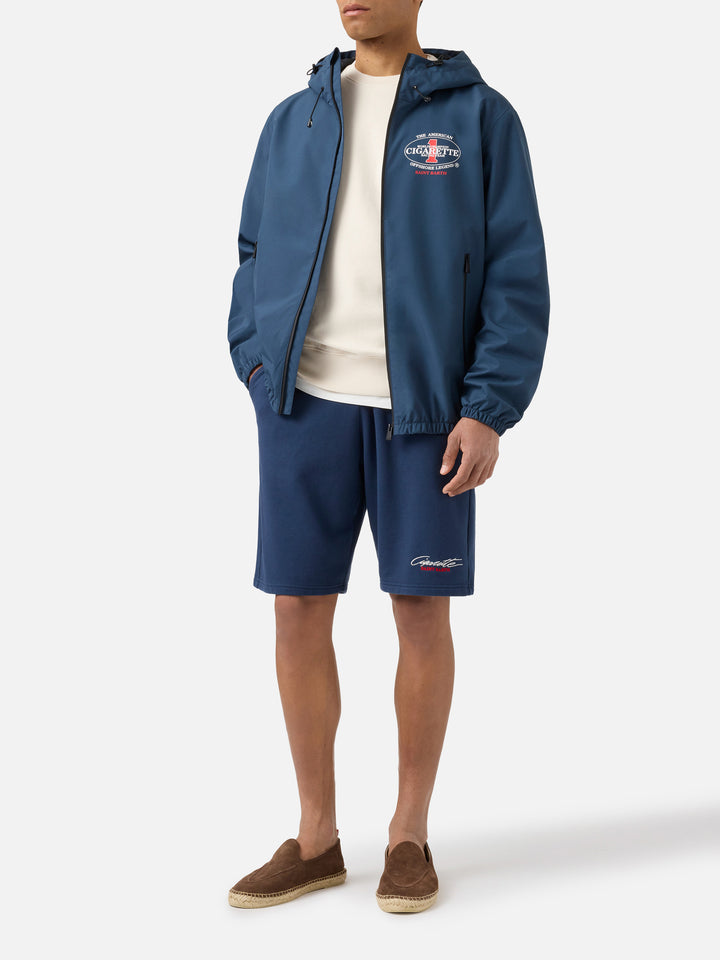 Navy blue Pilot technical jacket with Cigarette print | Special Edition