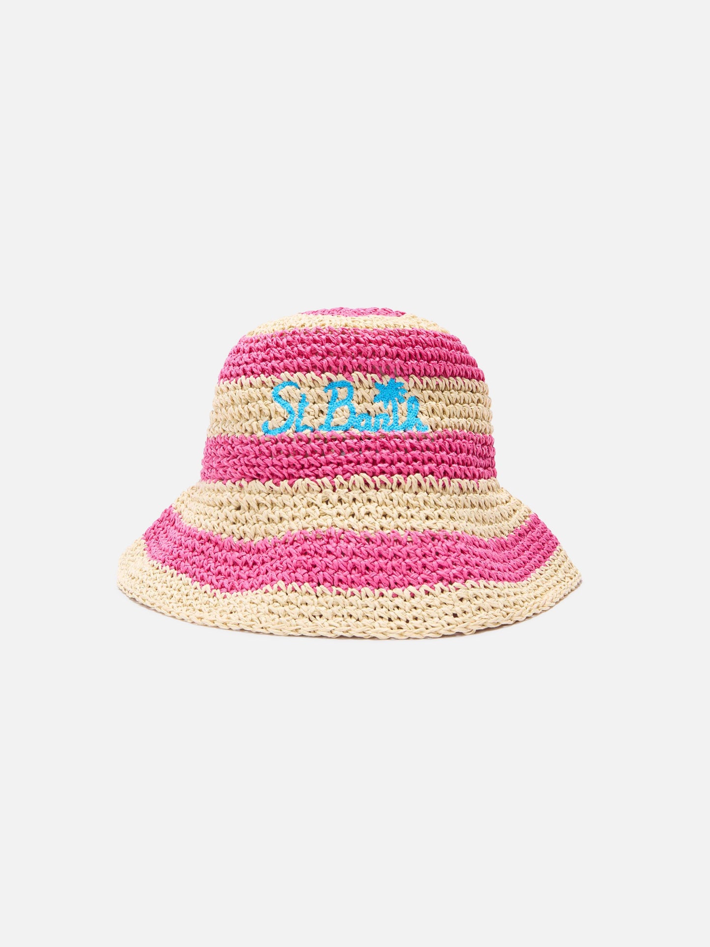 Polly bucket-style straw-effect hat