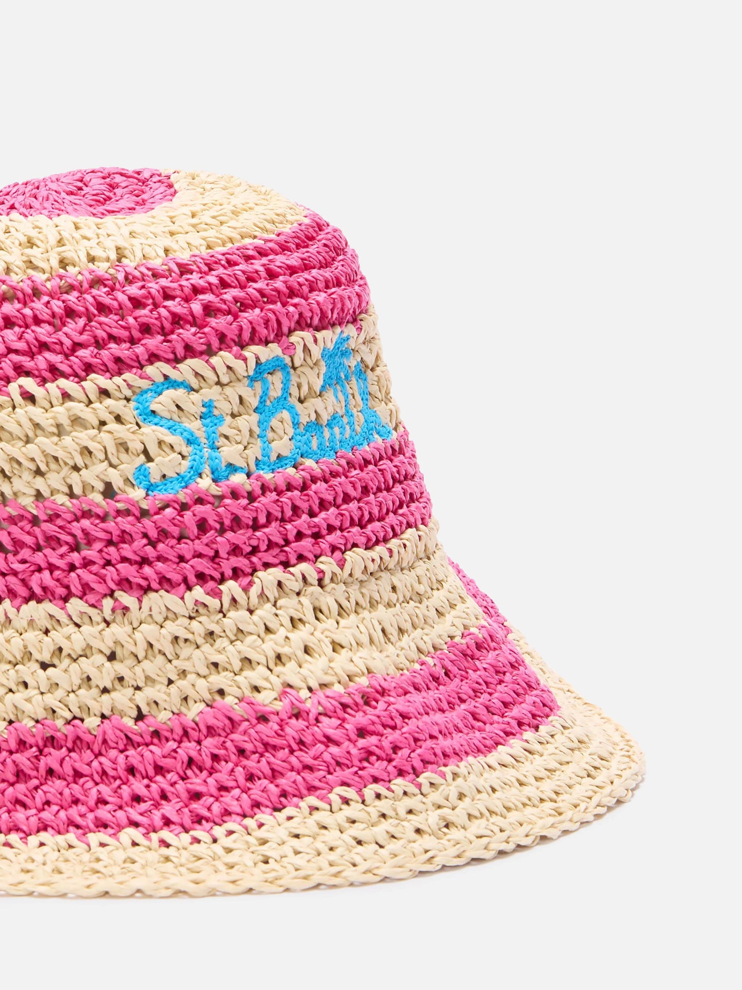 Polly bucket-style straw-effect hat