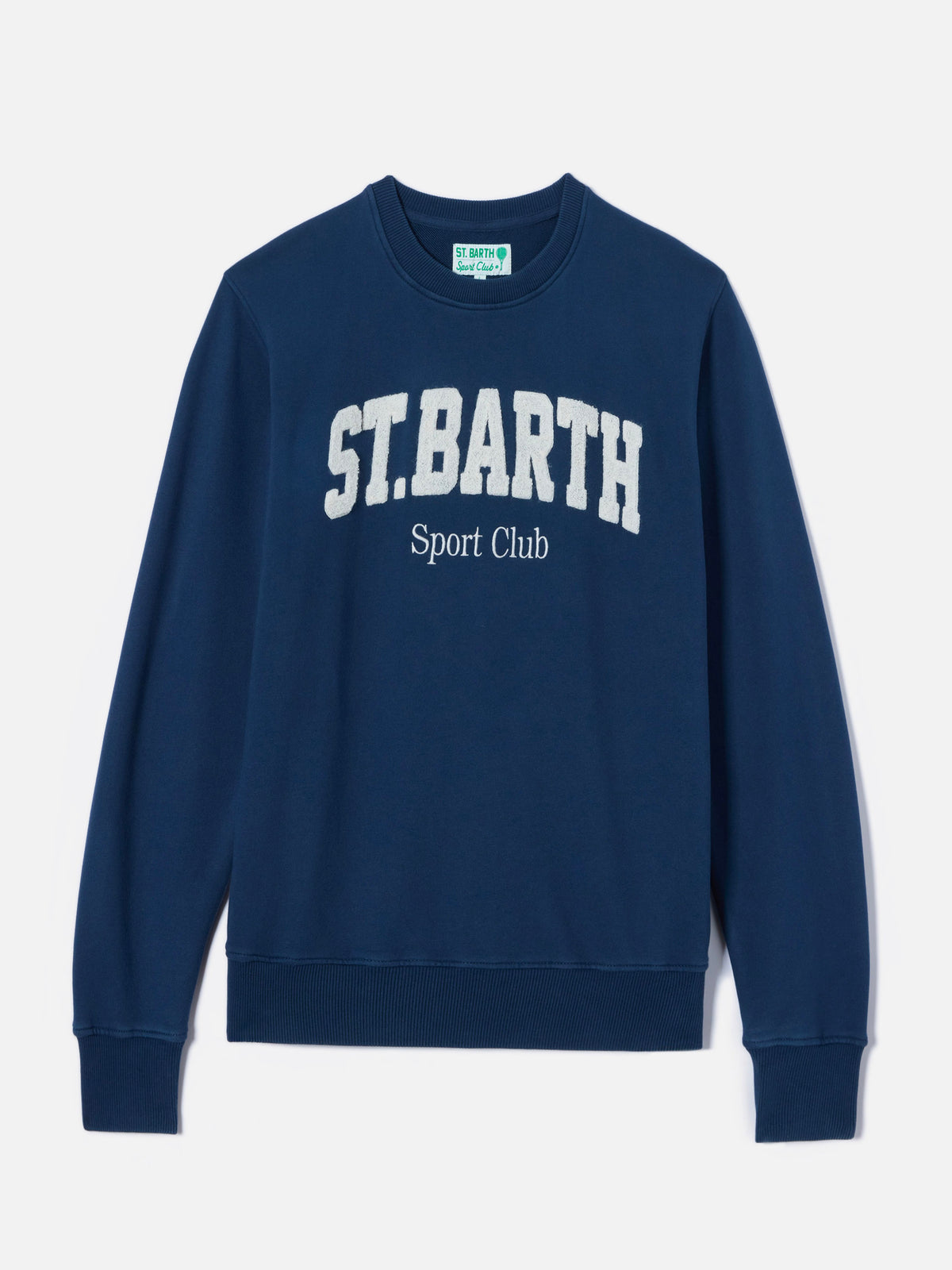 Sweat-shirt Ponza en coton bleu marine avec logo Sport Club en relief effet éponge 