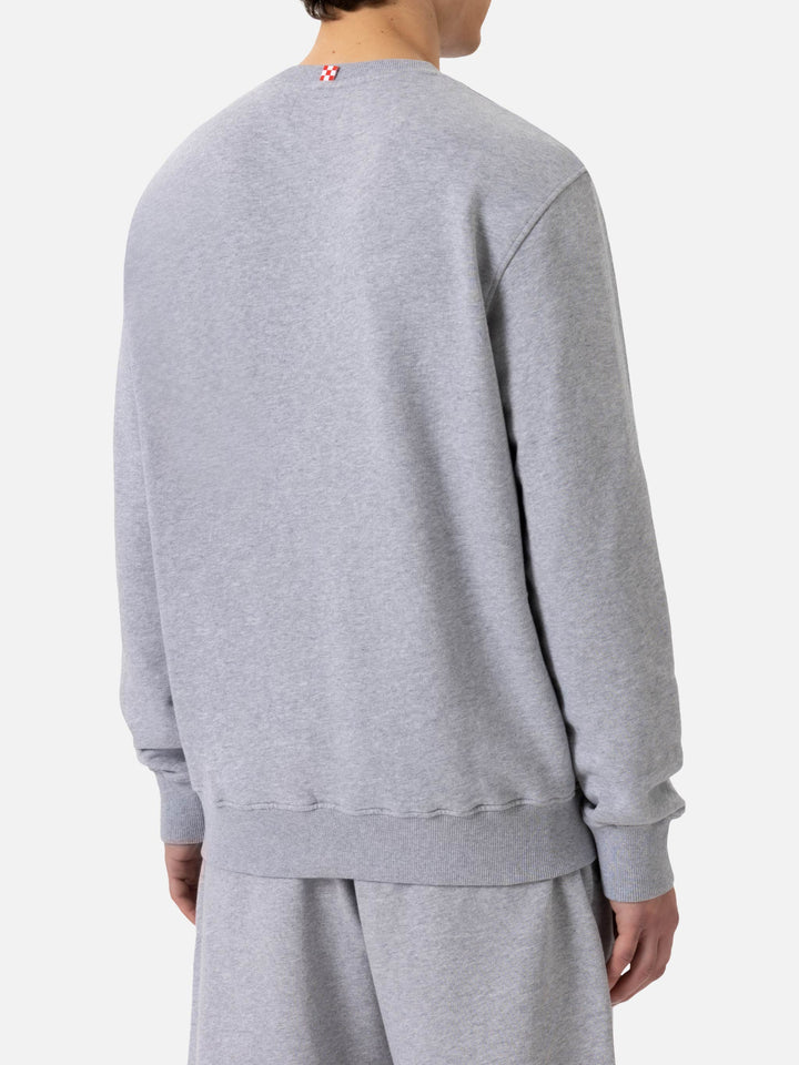 Ponza crewneck cotton sweatshirt with St. Barth Sport Club print - MC2 Saint Barth