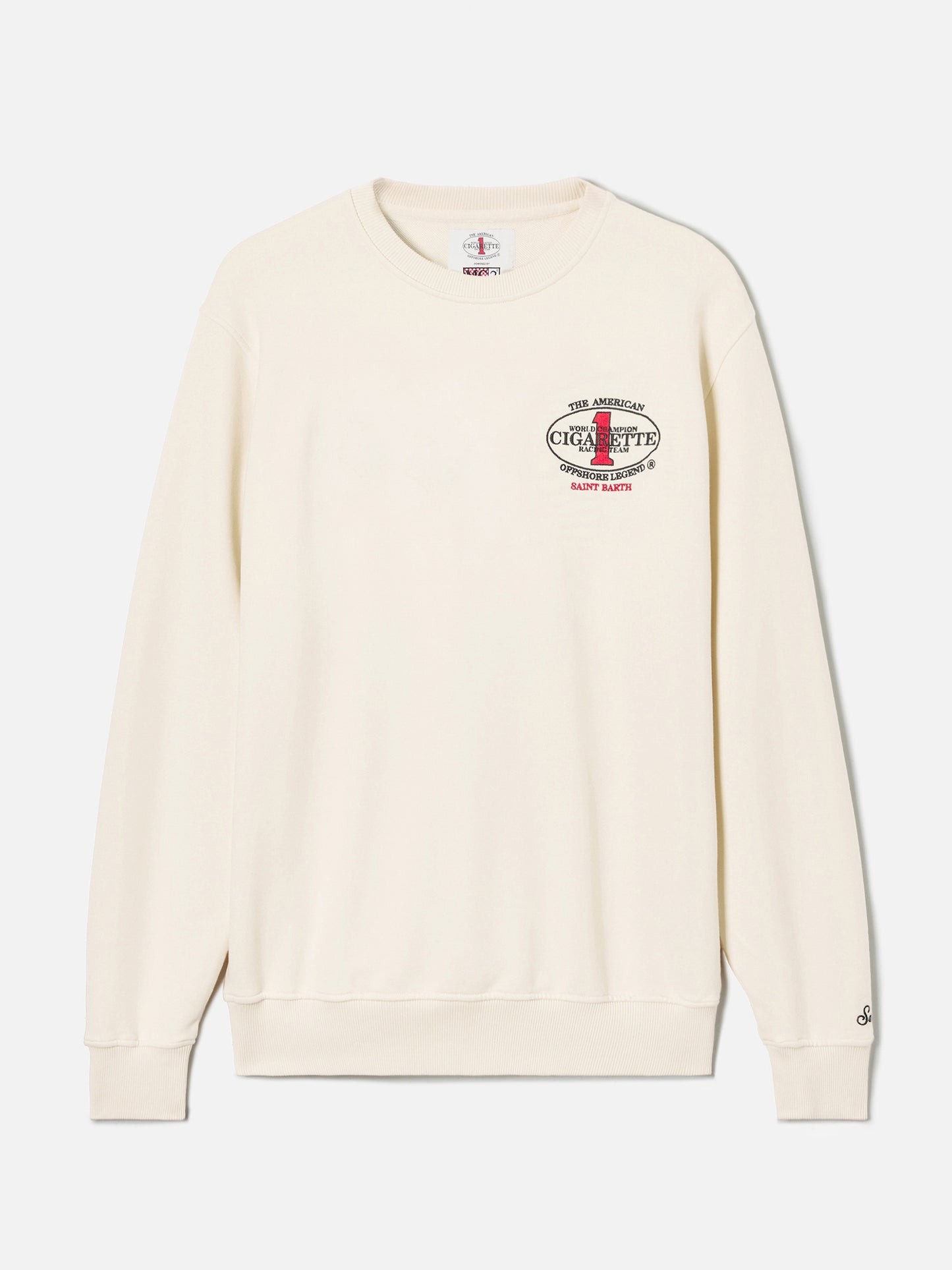 Cream Ponza crewneck sweatshirt with Cigarette print | Special Edition