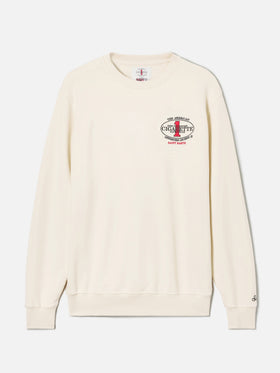 Cream Ponza crewneck sweatshirt with Cigarette print | Special Edition