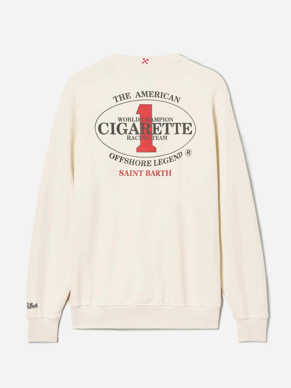 Cream Ponza crewneck sweatshirt with Cigarette print | Special Edition