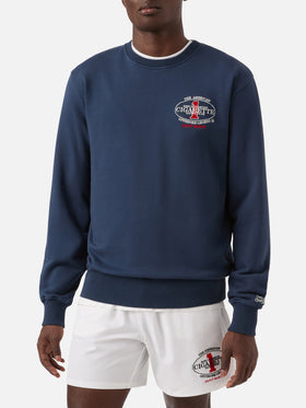 Sweat-shirt ras-du-cou Ponza bleu marine avec imprimé Cigarette | Édition spéciale 