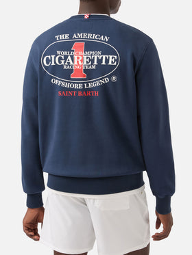 Sweat-shirt ras-du-cou Ponza bleu marine avec imprimé Cigarette | Édition spéciale 
