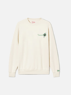 Cream Ponza sweatshirt with Starducks embroidery