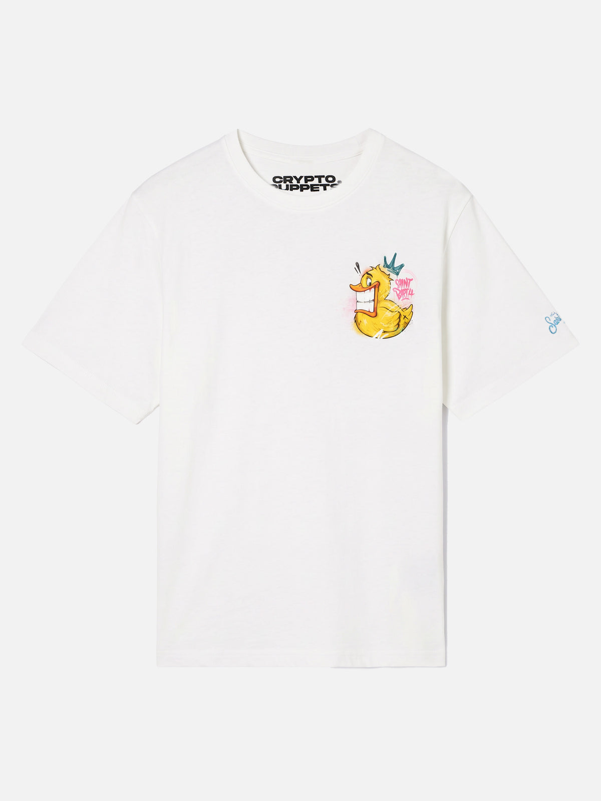 Portofino T-Shirt aus weißer Baumwolle mit Crypto Duck | Special Edition 