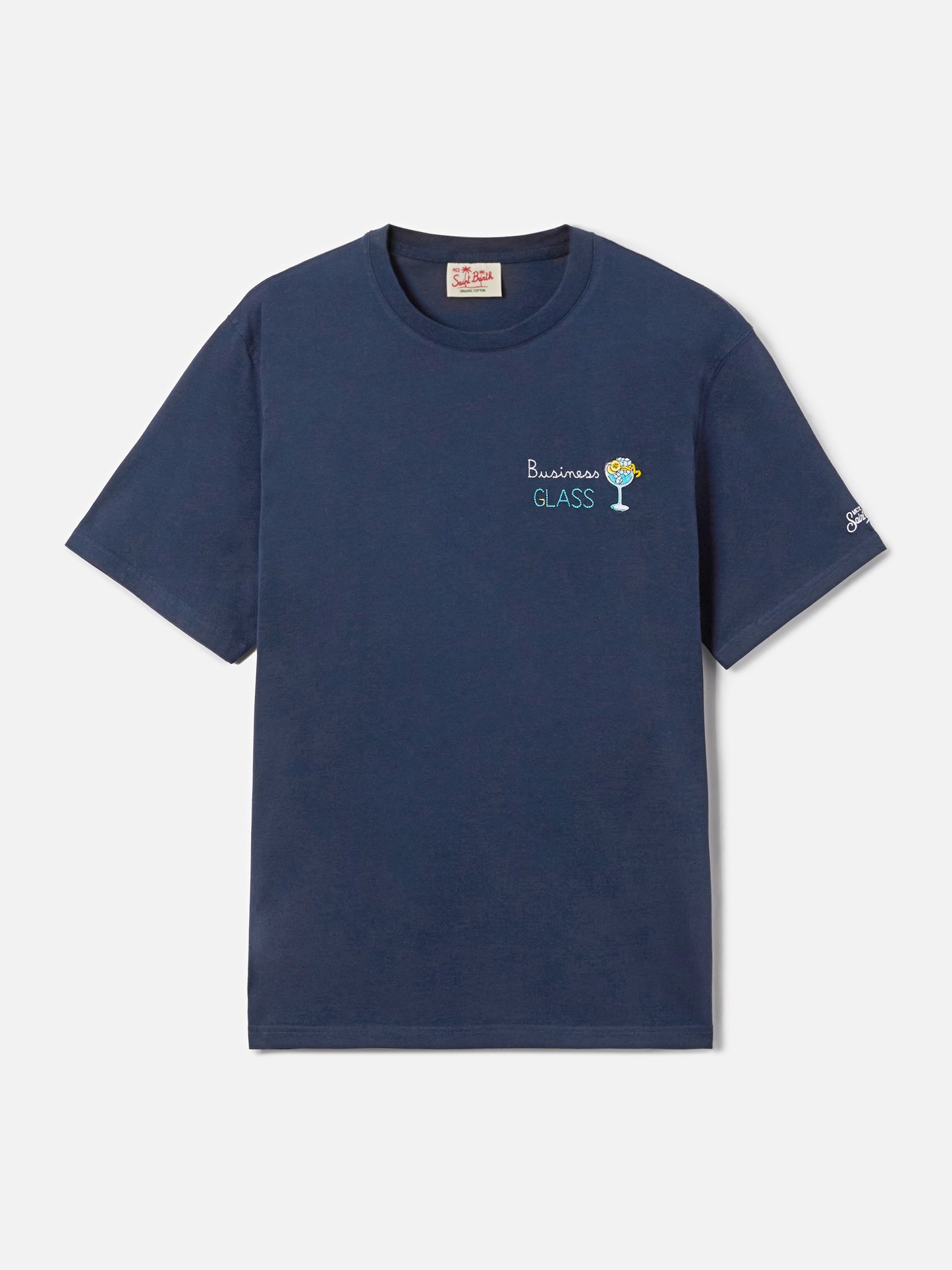 T-shirt Blue Portofino avec broderie Business Glass 