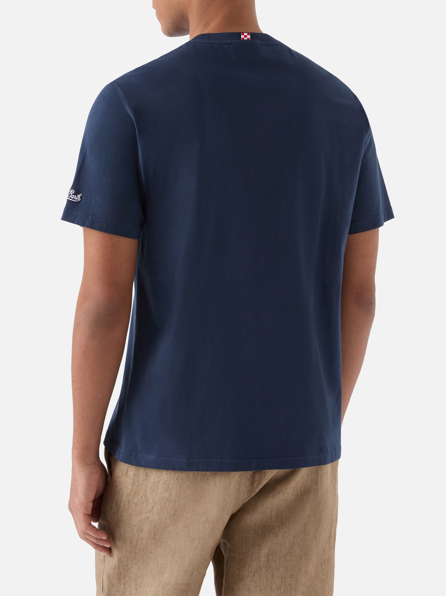 T-shirt Blue Portofino avec broderie Business Glass 