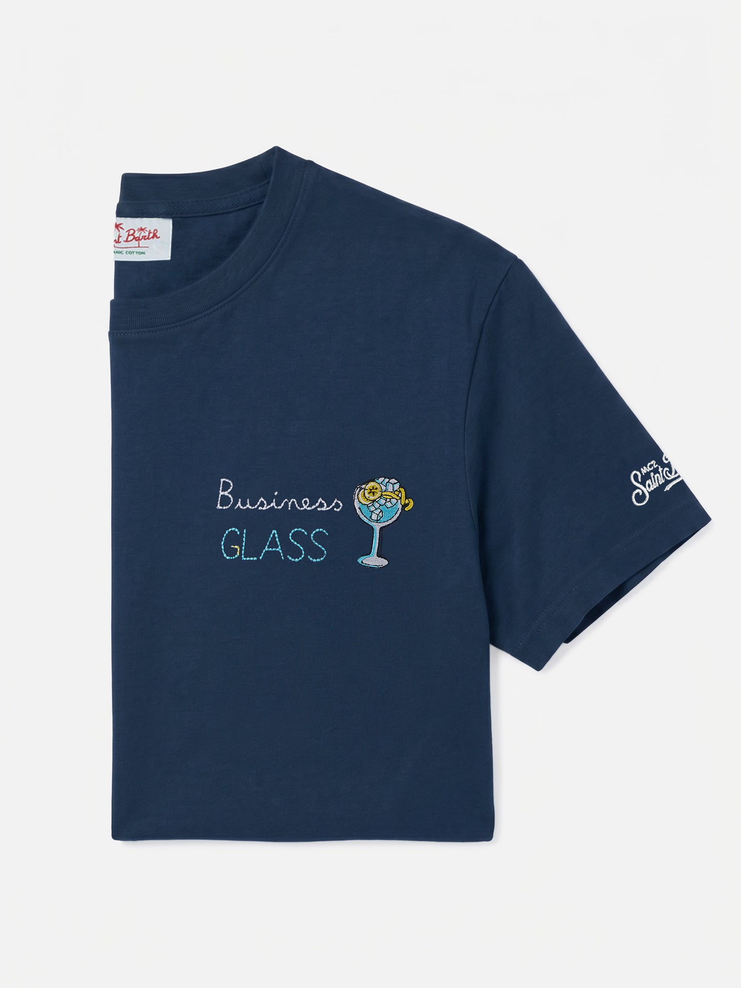 T-shirt Blue Portofino avec broderie Business Glass 