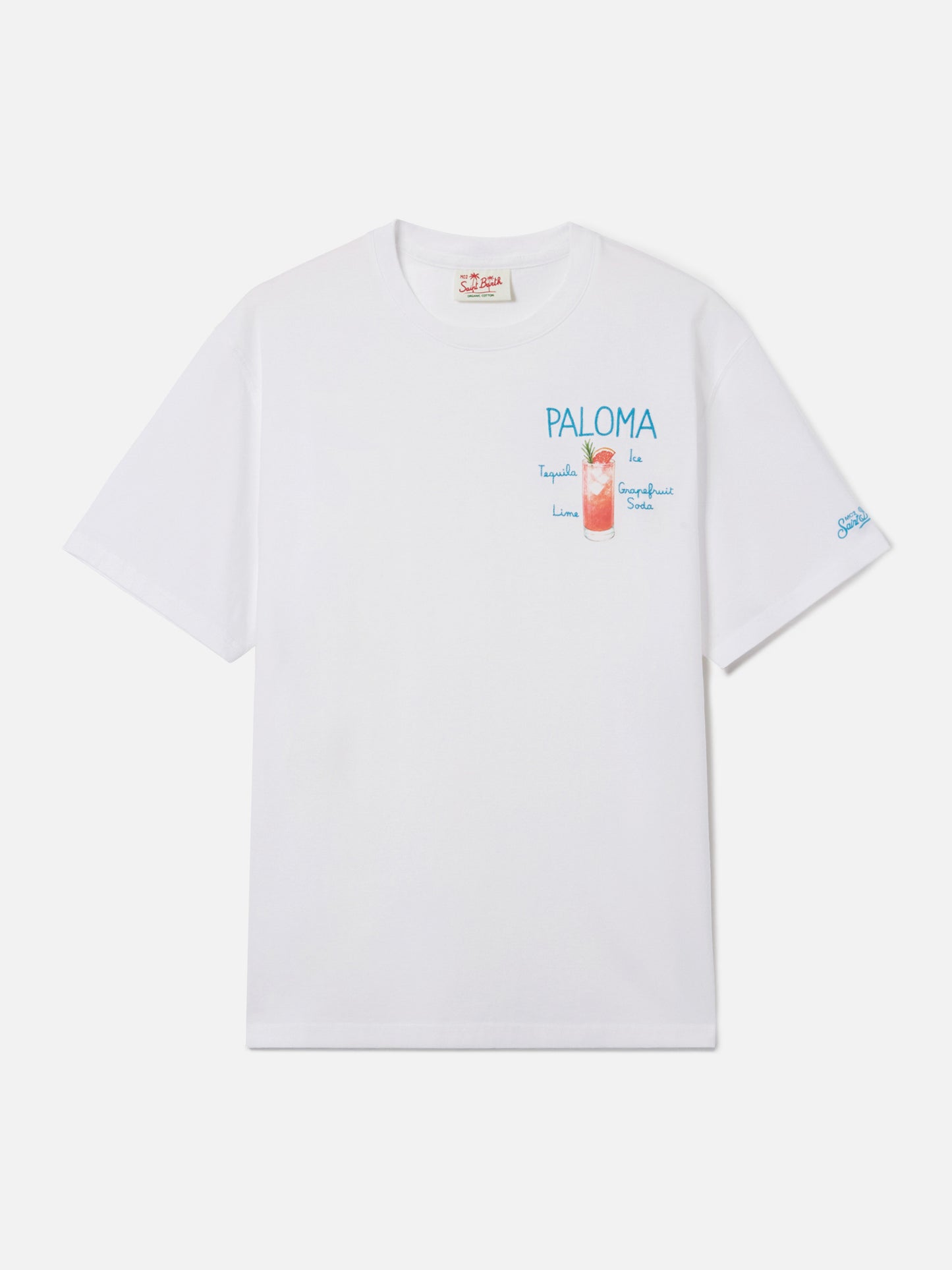 T-shirt Portofino blanc avec broderie Paloma 