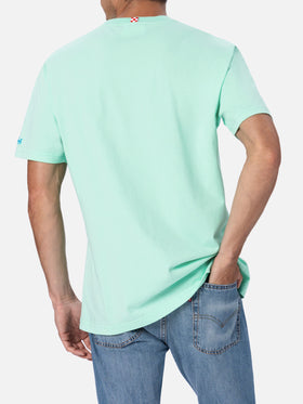 Klassisches Herren-T-Shirt aus Baumwolljersey „Portofino“ mit Tequila-, Sale- und Limoniamo-Stickerei | INSULTI LUMINOSI SONDEREDITION