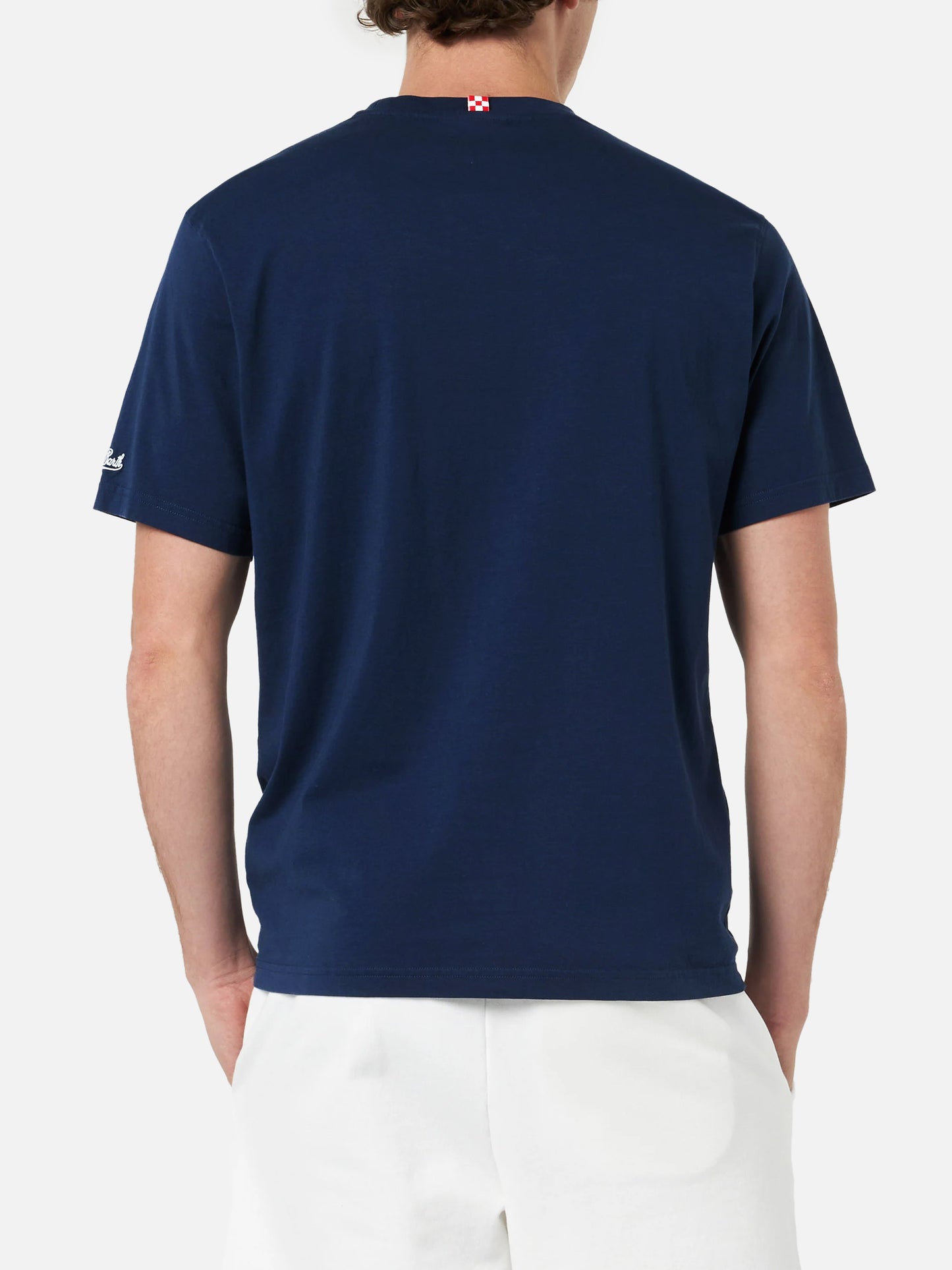 T-shirt classica da uomo in jersey di cotone Portofino con ricamo Mi girano le palline | EDIZIONE SPECIALE INSULTI LUMINOSI