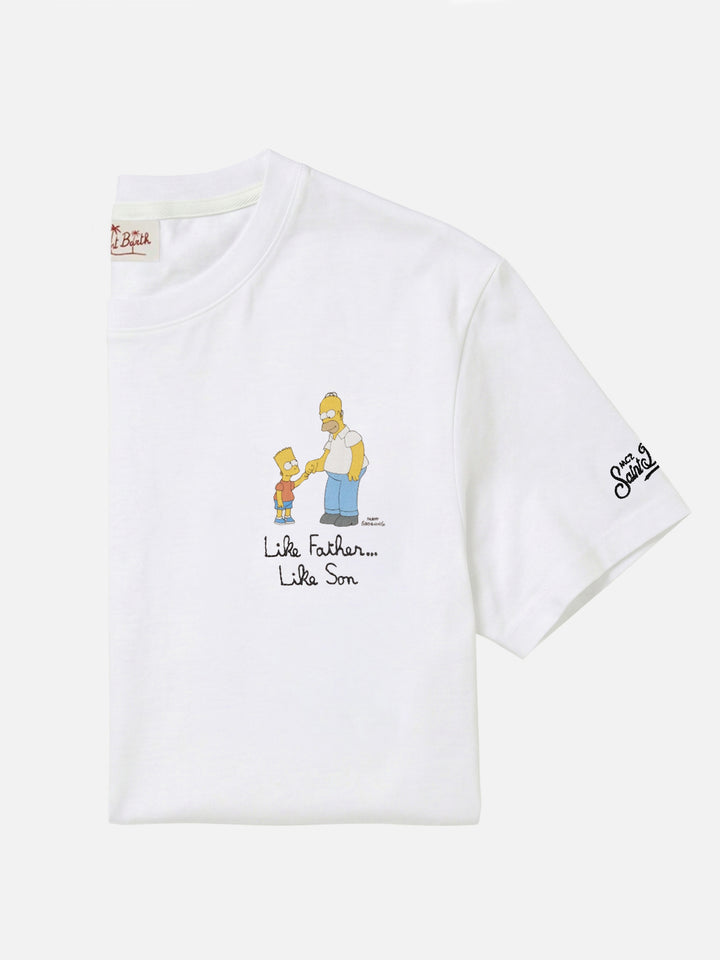 T-shirt Portofino bianca con ricamo Like Father Like Son | Special Edition