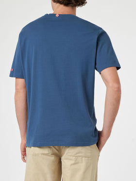 Man classic fit cotton jersey t-shirt Portofino with Domani smetto embroidery - MC2 Saint Barth