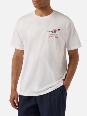 T-shirt Portofino blanc avec broderie Champion Of The Night | Édition spéciale 