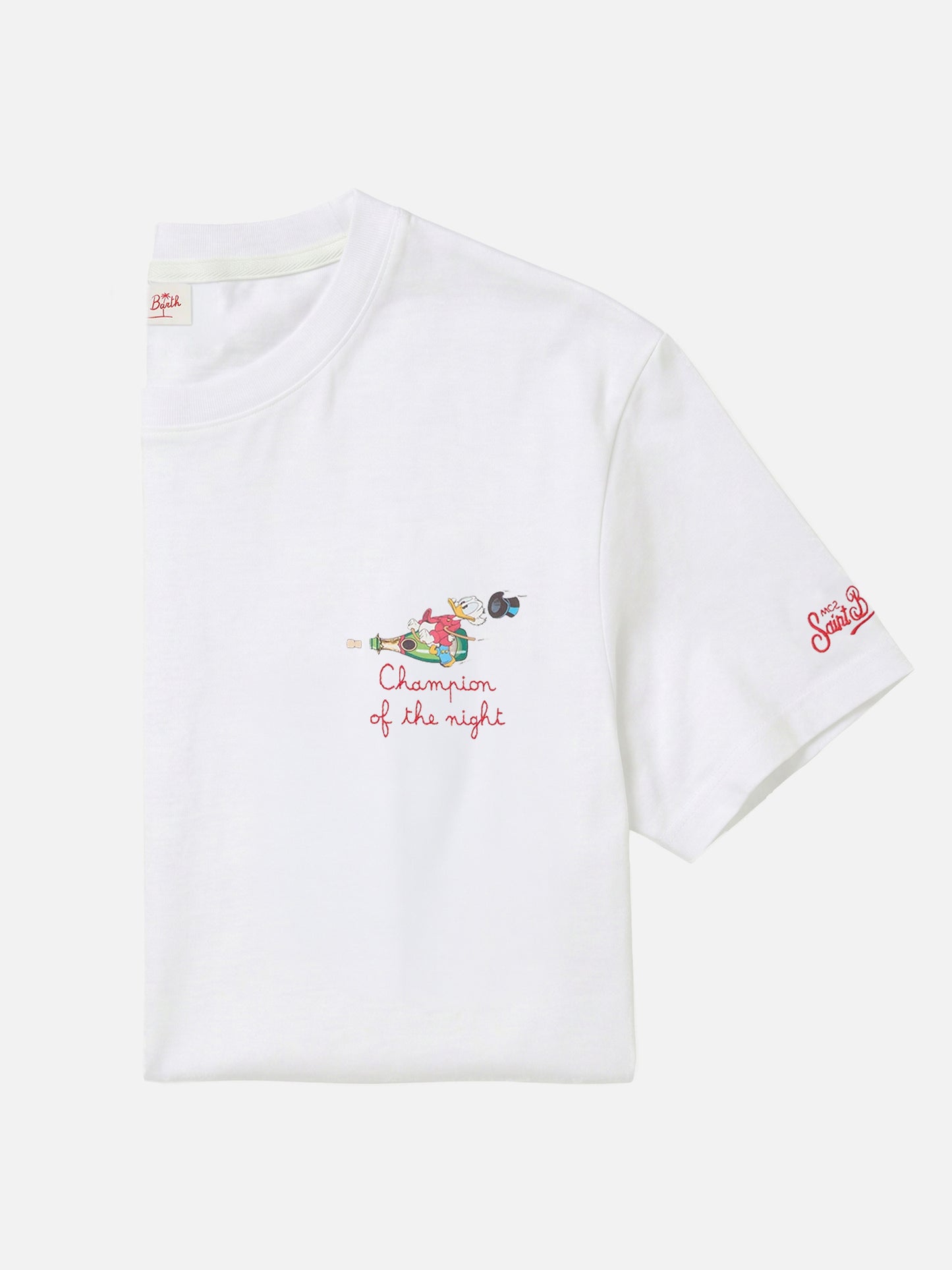 T-shirt Portofino bianca con ricamo Champion Of The Night | Special Edition