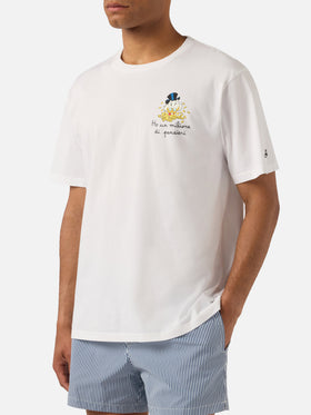 T-shirt Portofino blanc avec broderie Ho Un Milione Di Pensieri | Édition spéciale 