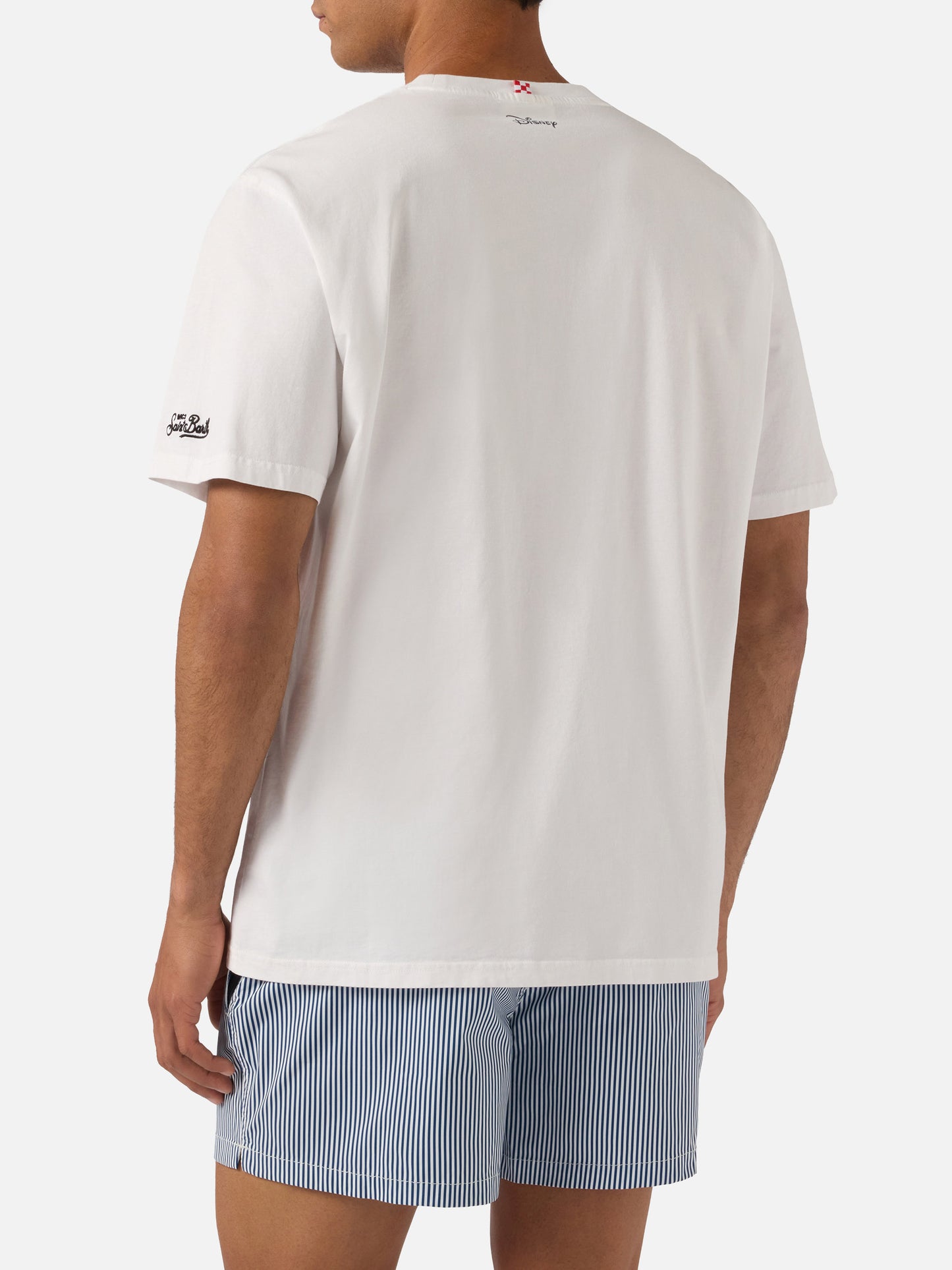 T-shirt Portofino blanc avec broderie Ho Un Milione Di Pensieri | Édition spéciale 