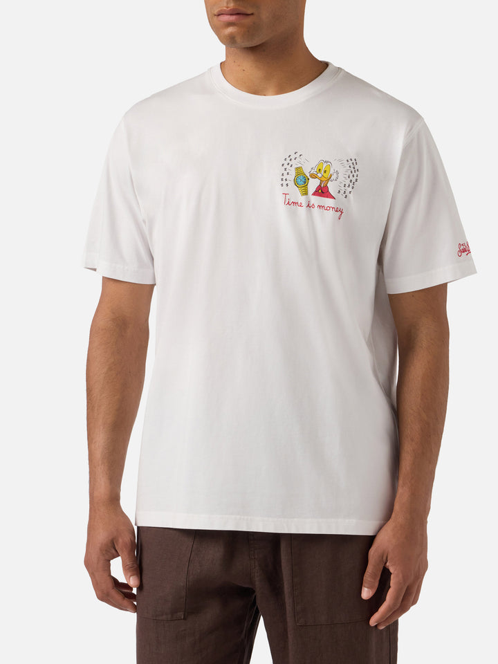 White Portofino t-shirt with Time Is Money! embroidery | Special Edition
