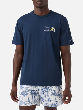 T-shirt Portofino bleu avec broderie Sapore Di Sale 