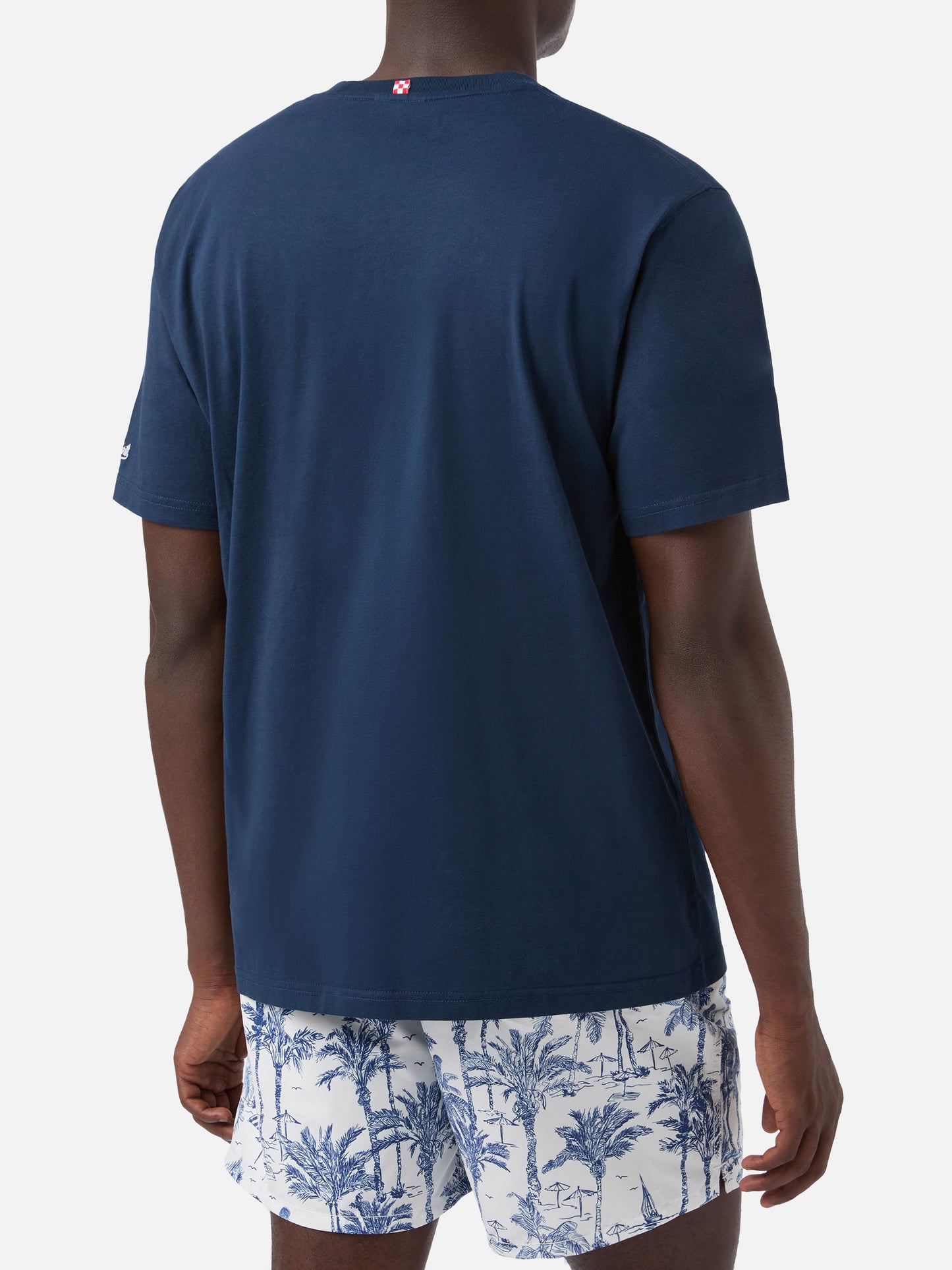 T-shirt Portofino bleu avec broderie Sapore Di Sale 