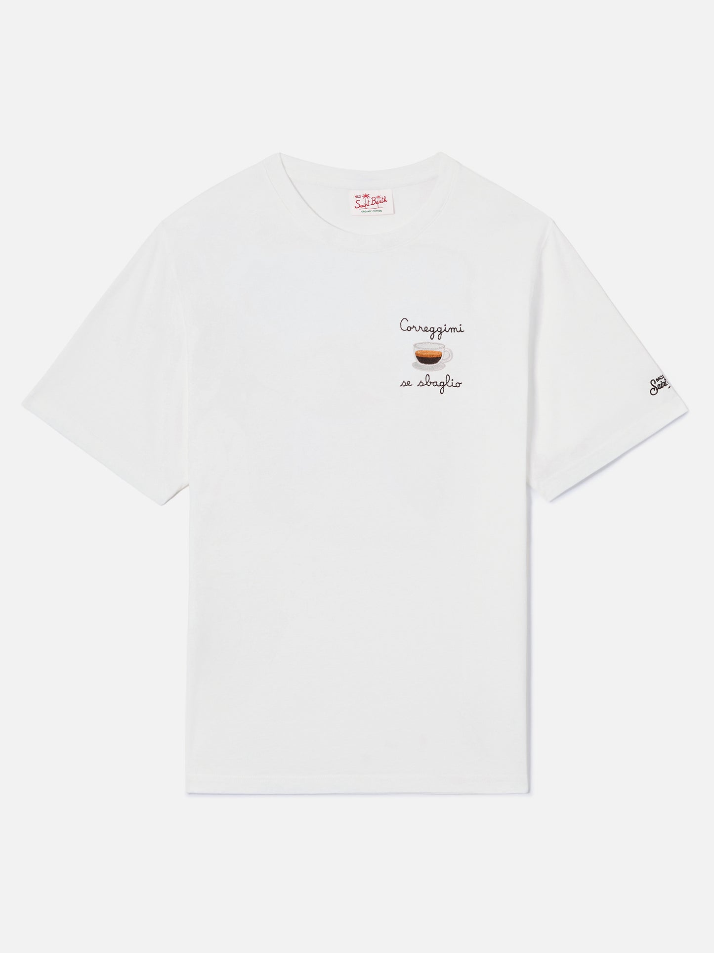 T-shirt Portofino crème avec broderie Correggimi Se Sbaglio 