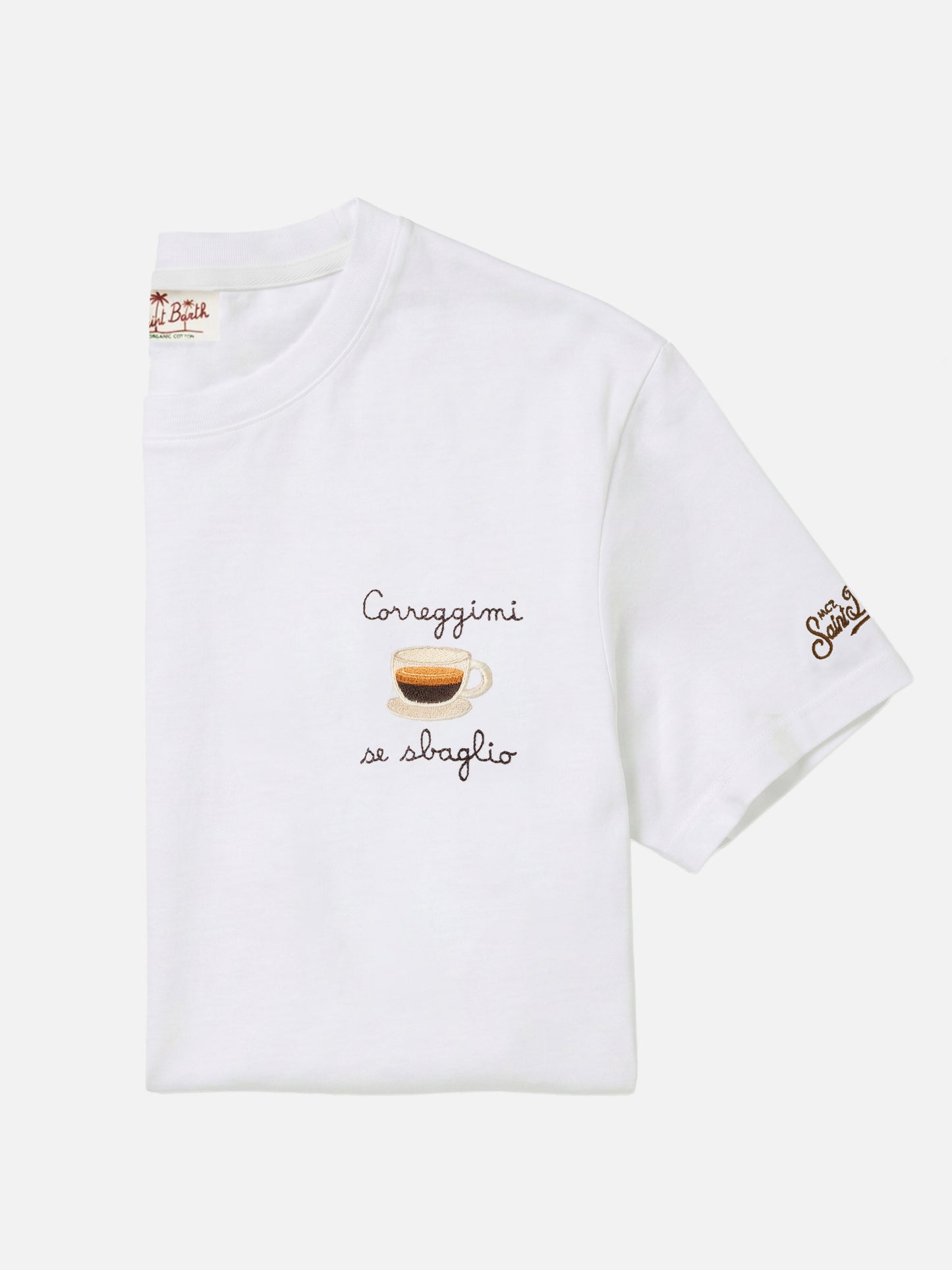 T-shirt Portofino crème avec broderie Correggimi Se Sbaglio 
