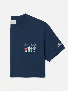 Camiseta Blue Portofino con bordado Grand Slam 