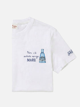 White Portofino T-shirt with Non C'è Estate Senza Mare embroidery | Special Edition