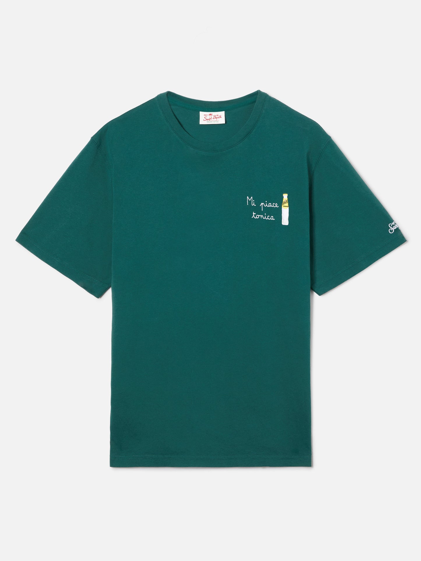 Green Portofino T-shirt with Mi Piace Tonica embroidery | Special Edition