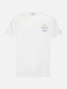 Classic fit cotton jersey t-shirt Portofino with King of Padel embroidery