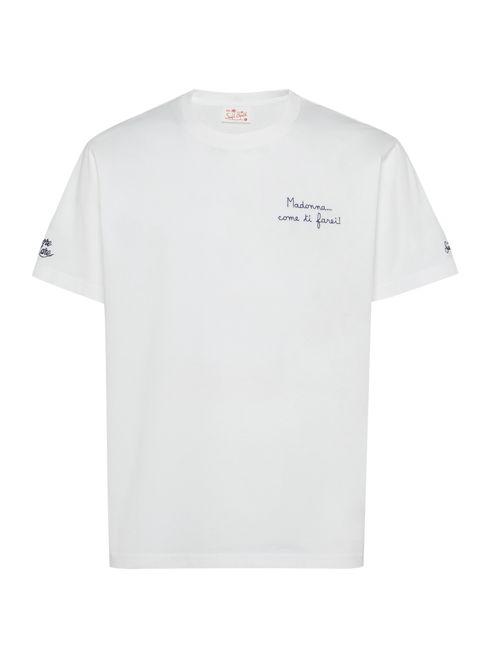 Classic fit cotton jersey t-shirt Portofino with Come ti farei! embroidery | SAPORE DI MARE SPECIAL EDITION - MC2 Saint Barth