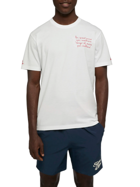 Classic fit cotton jersey t-shirt Portofino with Vengo al mare embroidery |SAPORE DI MARE SPECIAL EDITION - MC2 Saint Barth