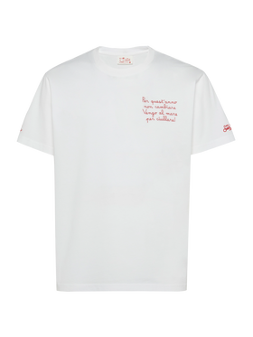 Classic fit cotton jersey t-shirt Portofino with Vengo al mare embroidery |SAPORE DI MARE SPECIAL EDITION - MC2 Saint Barth
