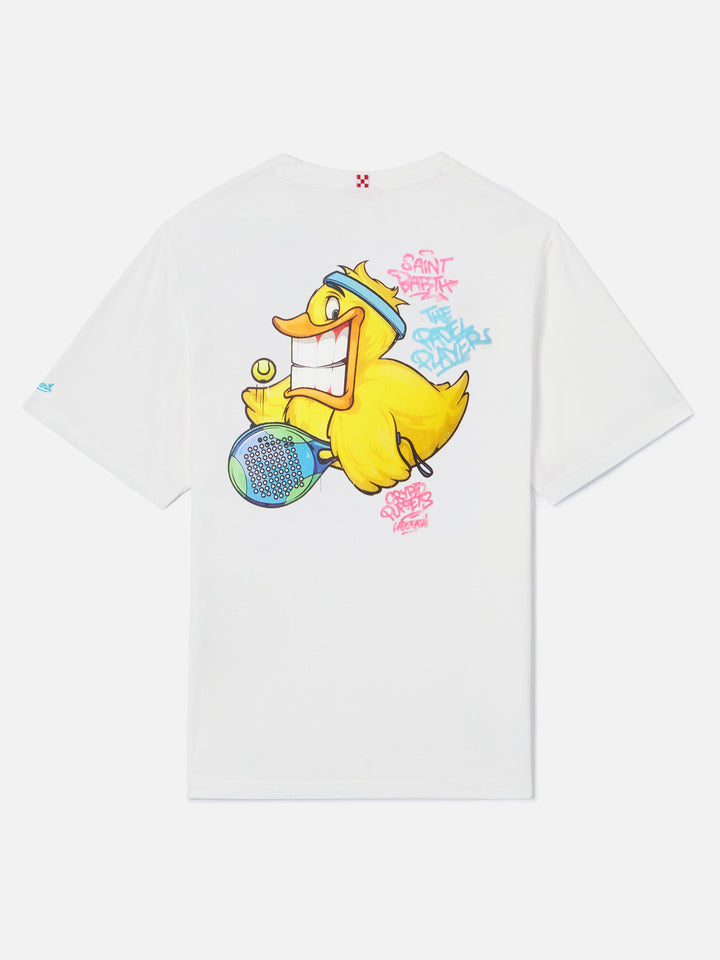 T-shirt Portofino cotone Crypto duck padel bianco | Special Edition