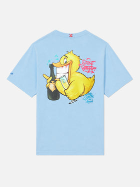 Portofino light blue cotton Crypto ducky champ t-shirt | Special Edition