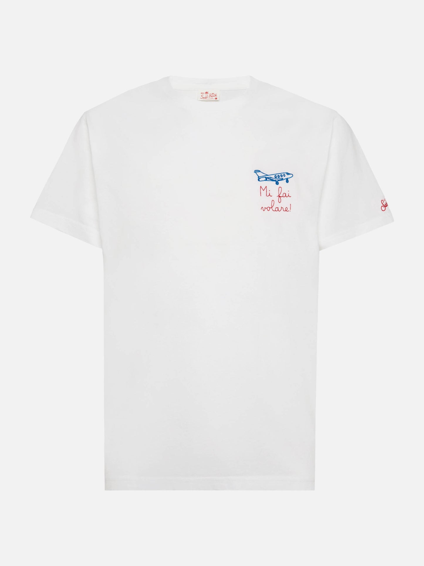 Classic fit cotton jersey t-shirt Portofino with Volare embroidery