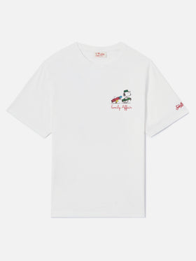 Camiseta Portofino blanca con bordado Snoopy Family Affair | Edición Especial 
