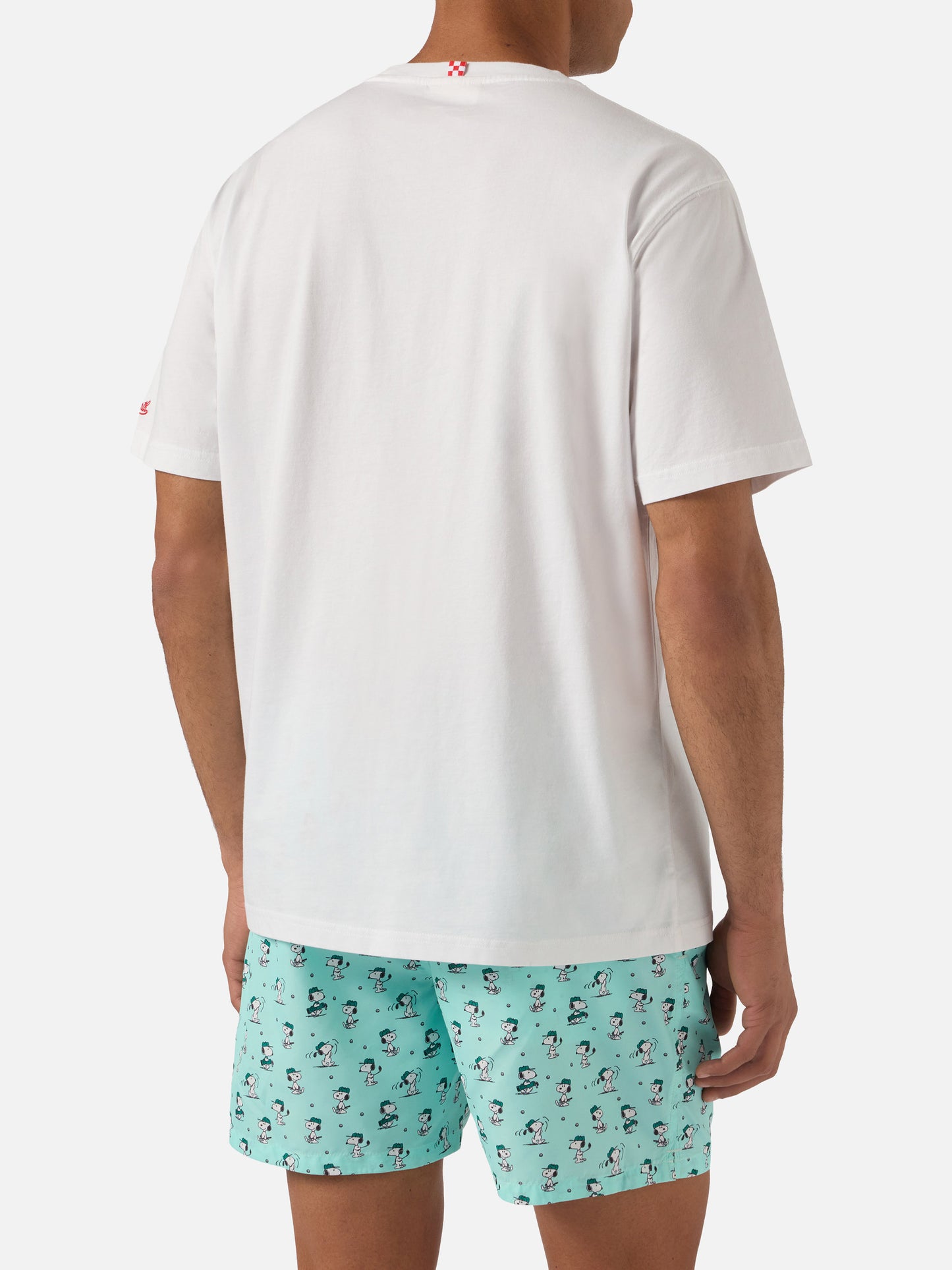 Camiseta Portofino blanca con bordado Snoopy Family Affair | Edición Especial 