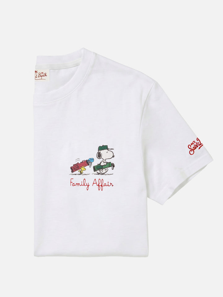 T-shirt Portofino bianca con ricamo Snoopy Family Affair | Special Edition