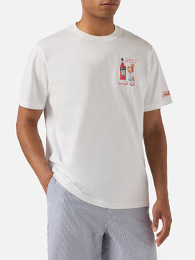T-shirt Portofino blanc avec broderie Spritz Social Club | Édition spéciale 