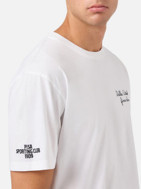 Weißes Portofino T-Shirt mit Pisa SC Dalla Cittadella fino al mar-Stickerei | PISA SC SPECIAL EDITION 