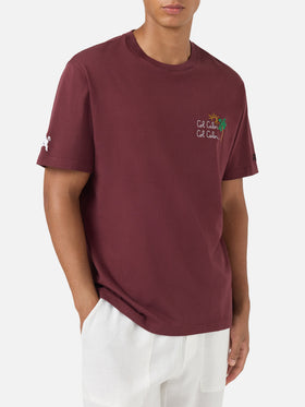 Bordeauxfarbenes Portofino T-Shirt mit Torino FC Col Calor Col Calor... Stickerei | TORINO FC SPECIAL EDITION 