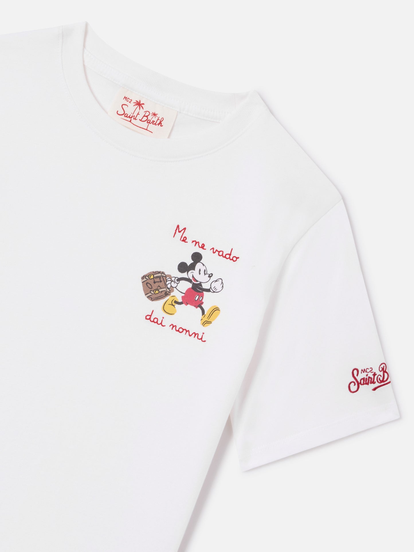 Portofino Jr T-Shirt mit Stickerei Me Ne Vado Dai Nonni | Special Edition 
