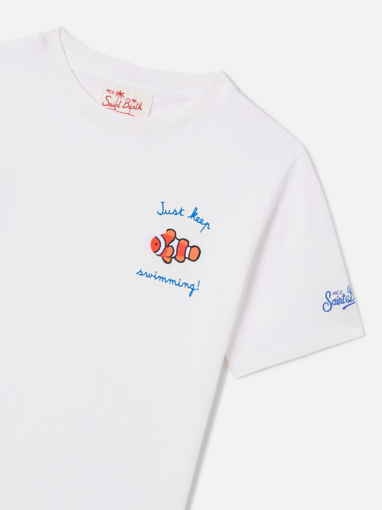 Camiseta Portofino Jr con bordado Just Keep Swimming! 