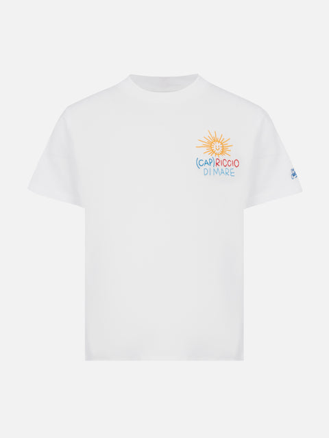 Portofino Jr cotton jersey t-shirt with Capriccio di Mare embroidery | INSULTI LUMINOSI SPECIAL EDITION - MC2 Saint Barth