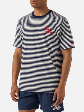Camiseta Portofino de rayas azules con bordado Sapore di Mare | Edición especial 